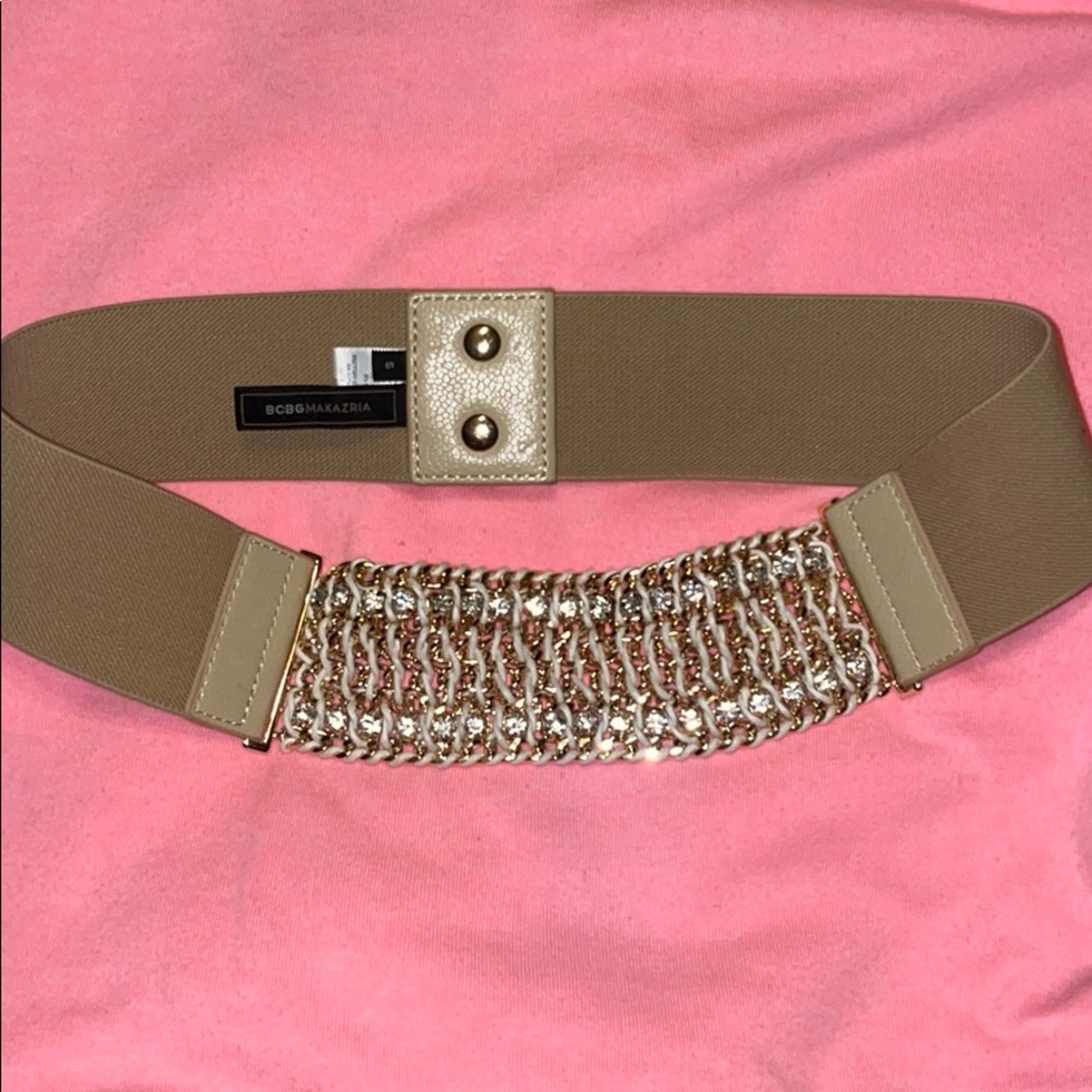 Tan BCBG sparkly belt